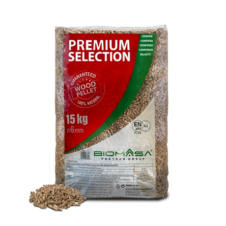 Holzpellets Premium Selection EN plus A1 975 kg ( 65 Säcke je 15 kg)